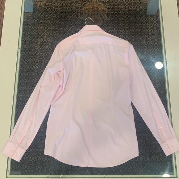 HUGO BOSS Solid Slim Fit Pink Dress Shirt - Picture 5 of 8